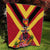 Custom Papua New Guinea Rugby Quilt Bird of Paradise and Hibiscus Polynesian Pattern Red Color