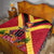 Custom Papua New Guinea Rugby Quilt Bird of Paradise and Hibiscus Polynesian Pattern Red Color