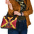 Custom Papua New Guinea Rugby Shoulder Handbag Bird of Paradise and Hibiscus Polynesian Pattern Red Color