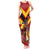 Custom Papua New Guinea Rugby Tank Maxi Dress Bird of Paradise and Hibiscus Polynesian Pattern Red Color LT03