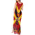 Custom Papua New Guinea Rugby Tank Maxi Dress Bird of Paradise and Hibiscus Polynesian Pattern Red Color LT03