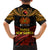 Papua New Guinea Bird-of-Paradise Family Matching Short Sleeve Bodycon Dress and Hawaiian Shirt Coat of Arms and Tribal Patterns LT03 - Polynesian Pride