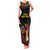 Papua New Guinea Bird-of-Paradise Family Matching Tank Maxi Dress and Hawaiian Shirt Coat of Arms and Tribal Patterns LT03 Mom's Dress Black - Polynesian Pride