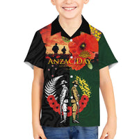 New Zealand and Australia ANZAC Day Hawaiian Shirt Lest We Forget Indigenous and Maori Pattern LT03 - Polynesian Pride