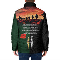 New Zealand and Australia ANZAC Day Padded Jacket Lest We Forget Indigenous and Maori Pattern LT03 - Polynesian Pride