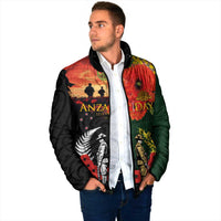 New Zealand and Australia ANZAC Day Padded Jacket Lest We Forget Indigenous and Maori Pattern LT03 - Polynesian Pride