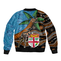 Fiji and Australia Bomber Jacket Fijian and Aboriginal mix Culture LT03 - Polynesian Pride