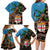 Fiji and Australia Family Matching Long Sleeve Bodycon Dress and Hawaiian Shirt Fijian and Aboriginal mix Culture