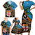 Fiji and Australia Family Matching Short Sleeve Bodycon Dress and Hawaiian Shirt Fijian and Aboriginal mix Culture