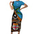 Fiji and Australia Family Matching Short Sleeve Bodycon Dress and Hawaiian Shirt Fijian and Aboriginal mix Culture