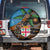 Fiji and Australia Spare Tire Cover Fijian and Aboriginal mix Culture