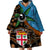 Fiji and Australia Wearable Blanket Hoodie Fijian and Aboriginal mix Culture