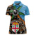 Fiji and Australia Women Polo Shirt Fijian and Aboriginal mix Culture