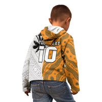 Custom Fiji and Australia Rugby Kid Hoodie Tapa Mix Aboriginal Pattern Half Style LT03 - Polynesian Pride