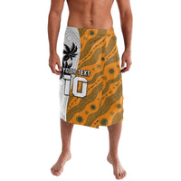 Custom Fiji and Australia Rugby Lavalava Tapa Mix Aboriginal Pattern Half Style LT03 White - Polynesian Pride