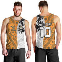 Custom Fiji and Australia Rugby Men Tank Top Tapa Mix Aboriginal Pattern Half Style LT03 - Polynesian Pride
