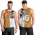 Custom Fiji and Australia Rugby Men Tank Top Tapa Mix Aboriginal Pattern Half Style