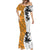 Custom Fiji and Australia Rugby Mermaid Dress Tapa Mix Aboriginal Pattern Half Style