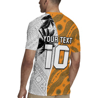 Custom Fiji and Australia Rugby Rugby Jersey Tapa Mix Aboriginal Pattern Half Style LT03 - Polynesian Pride