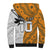 Custom Fiji and Australia Rugby Sherpa Hoodie Tapa Mix Aboriginal Pattern Half Style