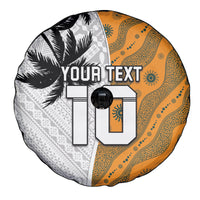 Custom Fiji and Australia Rugby Spare Tire Cover Tapa Mix Aboriginal Pattern Half Style LT03 - Polynesian Pride
