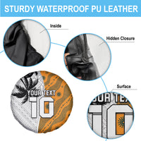 Custom Fiji and Australia Rugby Spare Tire Cover Tapa Mix Aboriginal Pattern Half Style LT03 - Polynesian Pride