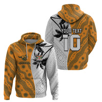 Custom Fiji and Australia Rugby Zip Hoodie Tapa Mix Aboriginal Pattern Half Style LT03 - Polynesian Pride