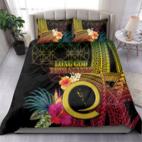 Vanuatu Independence Day Bedding Set Sand Drawing Melanesian Vibes LT03 - Polynesian Pride