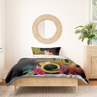 Vanuatu Independence Day Bedding Set Sand Drawing Melanesian Vibes LT03 - Polynesian Pride