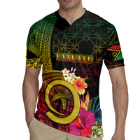 Vanuatu Independence Day Rugby Jersey Sand Drawing Melanesian Vibes LT03 - Polynesian Pride