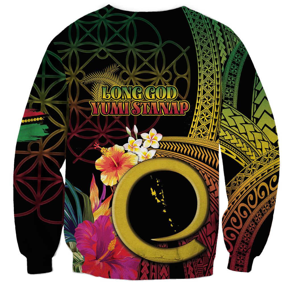 Vanuatu Independence Day Sweatshirt Sand Drawing Melanesian Vibes LT03 - Polynesian Pride