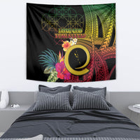 Vanuatu Independence Day Tapestry Sand Drawing Melanesian Vibes LT03 - Polynesian Pride