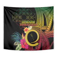 Vanuatu Independence Day Tapestry Sand Drawing Melanesian Vibes LT03 - Polynesian Pride