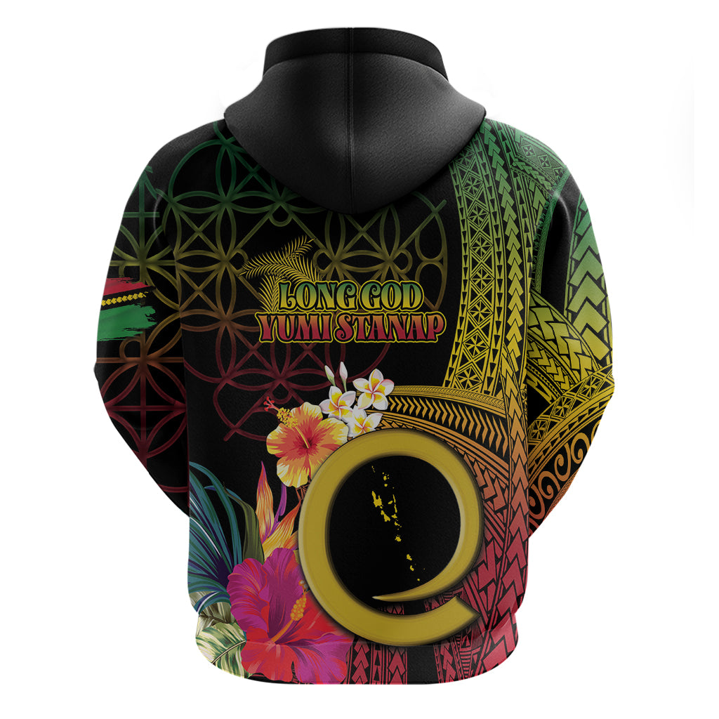 Vanuatu Independence Day Zip Hoodie Sand Drawing Melanesian Vibes LT03 - Polynesian Pride