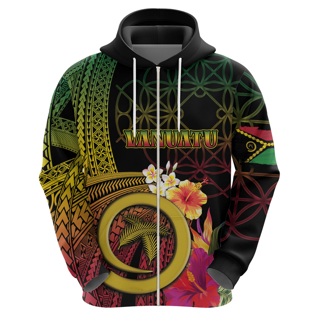 Vanuatu Independence Day Zip Hoodie Sand Drawing Melanesian Vibes LT03 - Polynesian Pride