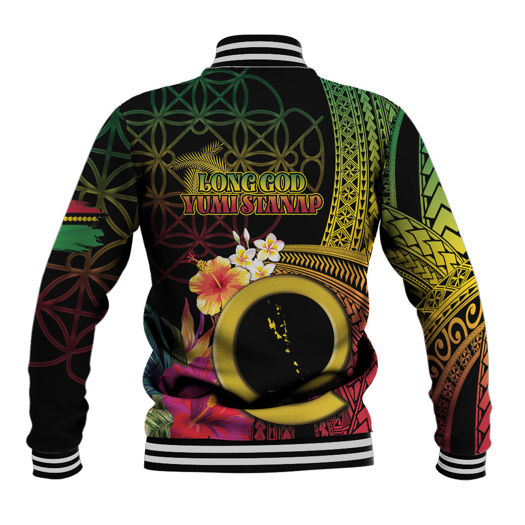 Vanuatu Selebretem 44th Indipendens Dei Baseball Jacket Sand Drawing Melanesian Vibes LT03 - Polynesian Pride