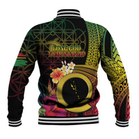 Vanuatu Selebretem 44th Indipendens Dei Baseball Jacket Sand Drawing Melanesian Vibes LT03 - Polynesian Pride