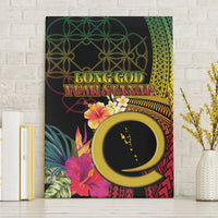 Vanuatu Selebretem 44th Indipendens Dei Canvas Wall Art Sand Drawing Melanesian Vibes LT03 Without Frame Black - Polynesian Pride