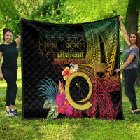 Vanuatu Selebretem 44th Indipendens Dei Quilt Sand Drawing Melanesian Vibes LT03 - Polynesian Pride