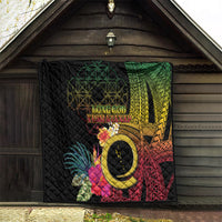 Vanuatu Selebretem 44th Indipendens Dei Quilt Sand Drawing Melanesian Vibes LT03 - Polynesian Pride