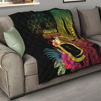 Vanuatu Selebretem 44th Indipendens Dei Quilt Sand Drawing Melanesian Vibes LT03 - Polynesian Pride