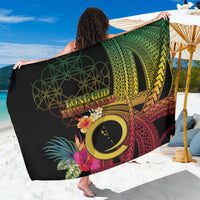 Vanuatu Selebretem 44th Indipendens Dei Sarong Sand Drawing Melanesian Vibes LT03 One Size 44 x 66 inches Black - Polynesian Pride