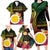 Vanuatu Shefa Day Family Matching Long Sleeve Bodycon Dress and Hawaiian Shirt Sand Drawing Melanesian