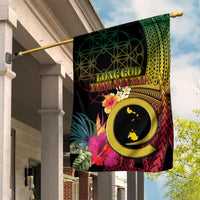 Vanuatu Shefa Day Garden Flag Sand Drawing Melanesian LT03 House Flag Black - Polynesian Pride