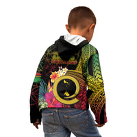 Vanuatu Shefa Day Kid Hoodie Sand Drawing Melanesian LT03 - Polynesian Pride