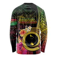 Vanuatu Shefa Day Long Sleeve Shirt Sand Drawing Melanesian LT03 - Polynesian Pride