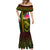 Hawaiian Reggae Music Mermaid Dress Jamaica Singer Tribal Polynesian and Hibiscus