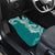 Aloha Polynesian Plumeria Flower Car Mats Teal Color