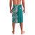 Aloha Polynesian Plumeria Flower Lavalava Teal Color