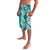 Aloha Polynesian Plumeria Flower Lavalava Teal Color